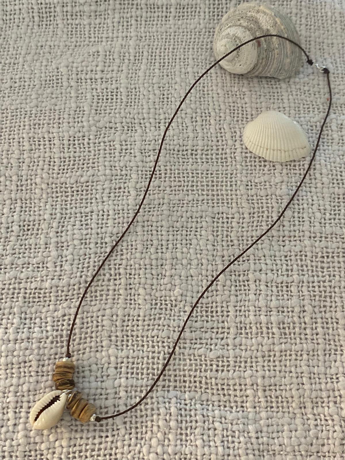 Driftwood Cowrie Necklace