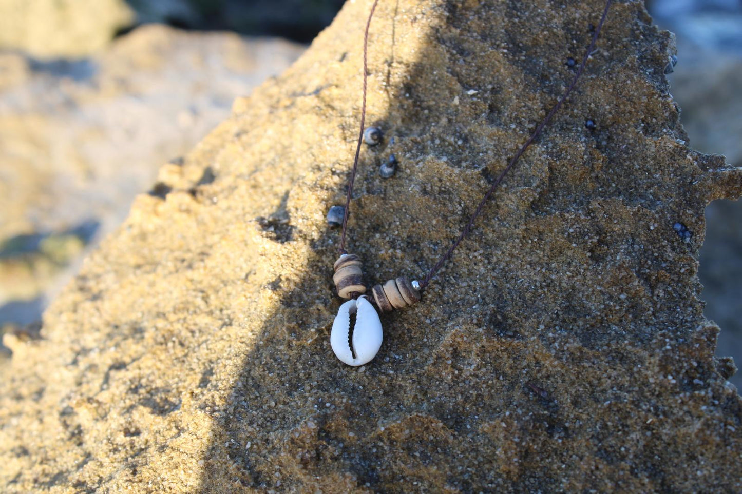 Driftwood Cowrie Necklace