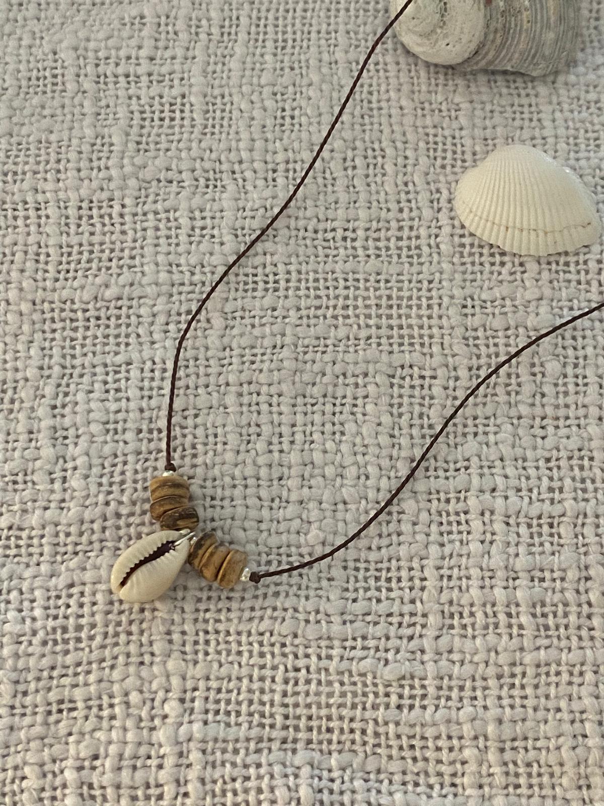 Driftwood Cowrie Necklace