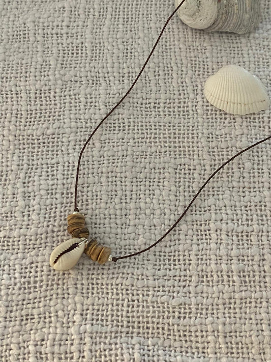 Driftwood Cowrie Necklace