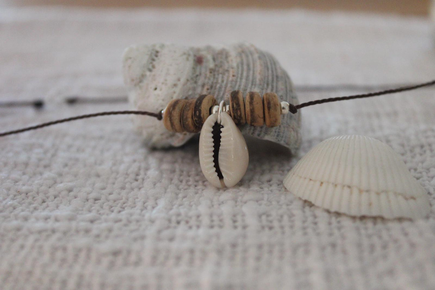 Driftwood Cowrie Necklace